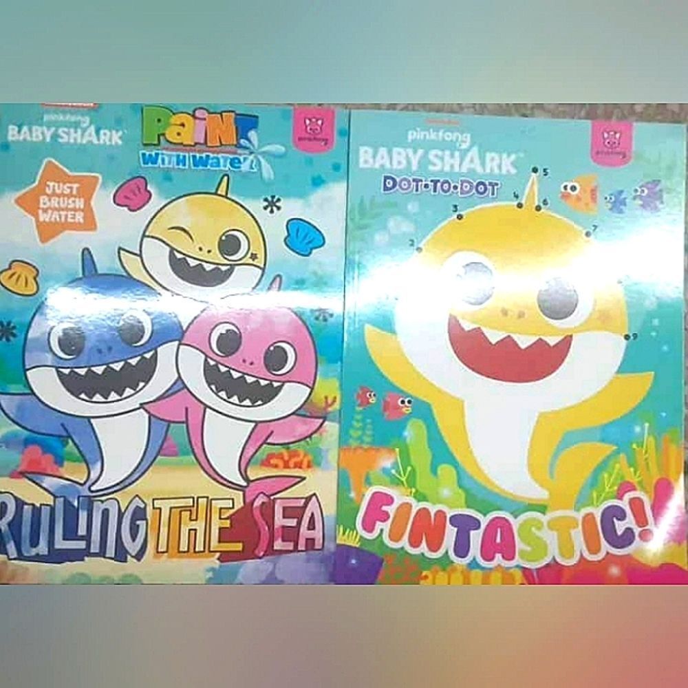 Set Of 2 Baby Shark Activity Books